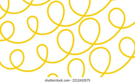 Pasta hand drawn pattern. Background with pasta, simple sketch. Noodle, spaghetti abstract line vector background