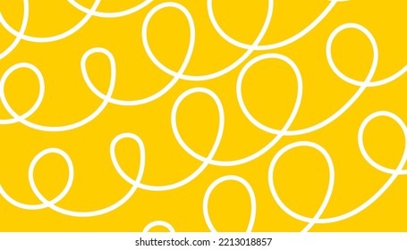 Pasta hand drawn pattern. Background with pasta, simple sketch. Noodle, spaghetti abstract line vector background