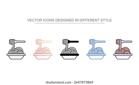 Pasta icon design with white background stock illustration