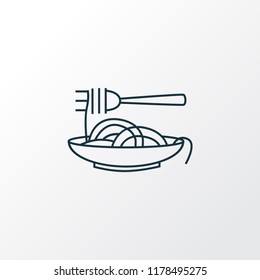 Pasta icon line symbol. Premium quality isolated spaghetti element in trendy style.