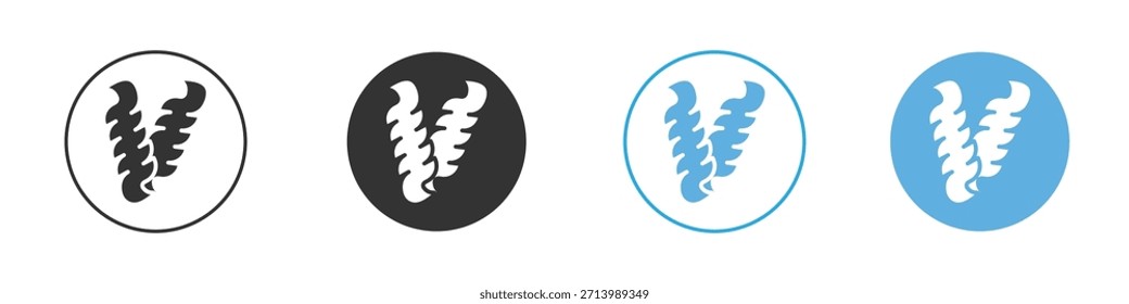 Pasta icon Logo Template Design set