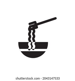 pasta icon or logo vector illustration of isolated sign symbol, vector illustration with high quality black outline.