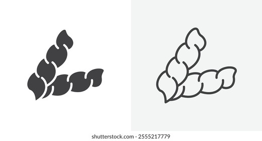 Pasta icon. outlined vector style.