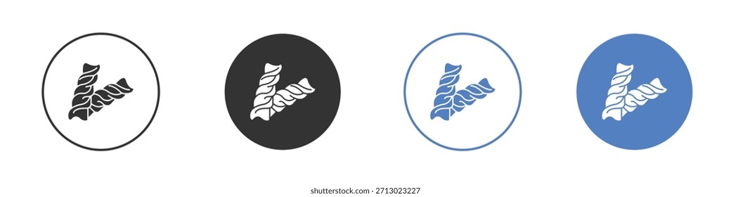 Icono de pasta simple Vector minimalista EPS