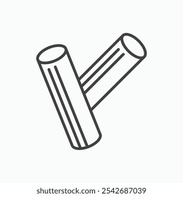 Pasta-Symbol in dünnen schwarzen Linien