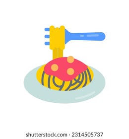 Icono Pasta en vector. Ilustración