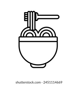 pasta icon with white background vector stock illustration
