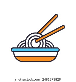 Icono de pasta con fondo blanco Vector ilustración de stock