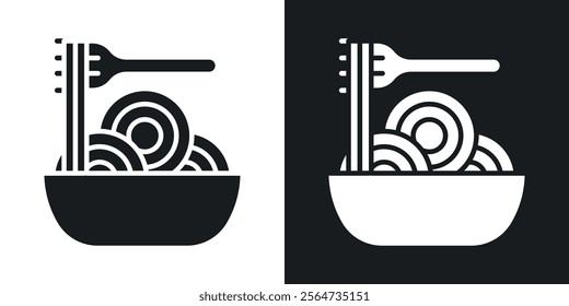 Pasta icons in flat syle