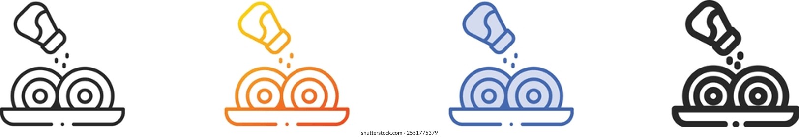 pasta icon.Thin Linear, Gradient, Blue Stroke and bold Style Design Isolated On White Background