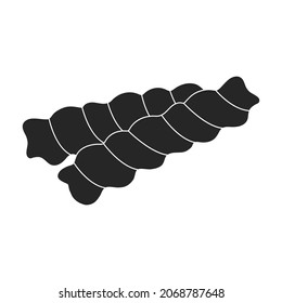 Pasta of italian black vector icon.Black vector illustration pasta and spaghetti,. Isolated illustration of italian food icon on white background.