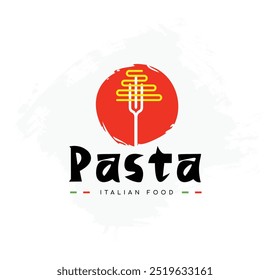 LOGOTIPO DO VETOR ALIMENTAR ITALIANO PASTA