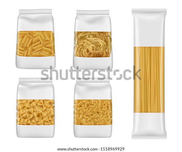 Pasta Italian Macaroni Food Package 3d Stock Vector Royalty Free