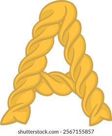 Pasta Letter Alphabet Vector A
