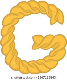 Pasta Letter Alphabet Vector G