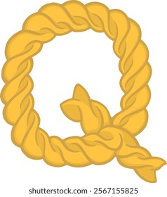Pasta Letter Alphabet Vector Q