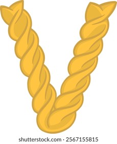 Pasta Letter Alphabet Vector V