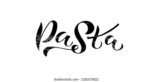 pasta lettering text