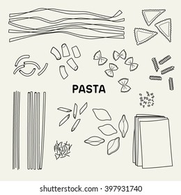 Pasta line art.