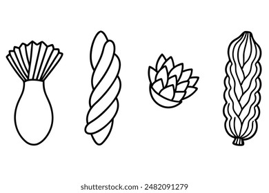 Pasta Line Art Clean Sophisticated Minimalist Illustration