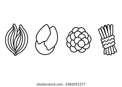 Pasta Line Art Elegant Detailed Sleek Design Illustrations