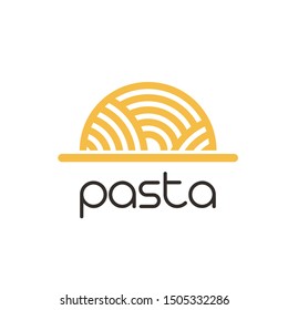 pasta logo design template vector