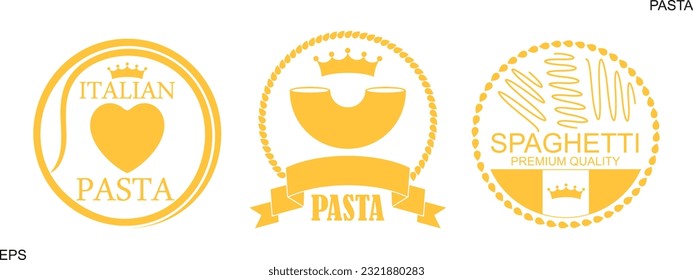 Pasta logo. Isolated pasta on white background
