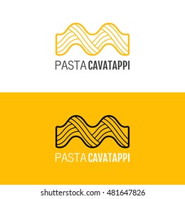 Pasta logo. Logotype of food. Linear icon.