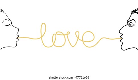 Amo pasta (tema del día de San Valentín)