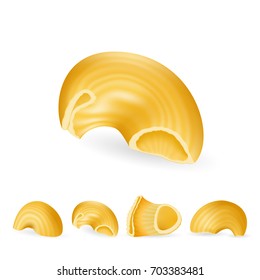 pasta lumache rigate, realistic vector illustration