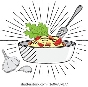 Pasta macaroni - vector illustration