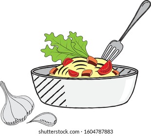 Pasta macaroni - vector illustration