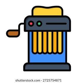 Ícone de máquina de massa Cor linear Estilo Vetor Ilustração
