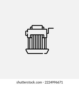 Pasta machine icon sign vector,Symbol, logo illustration for web and mobile