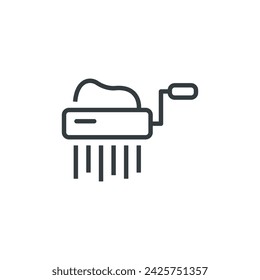 Pasta machine maker kitchen icon, vector illustration