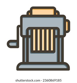 Pasta Machine Vector Thick Line Filled Colors Icon For Personal And Commercial Use.
