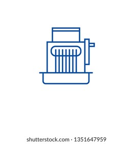 Pasta making line icon concept. Pasta making flat  vector symbol, sign, outline illustration.