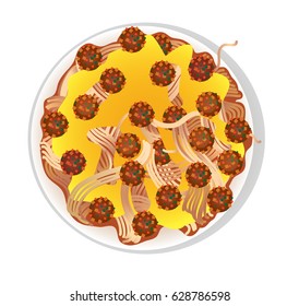 pasta with meatballs and cheese