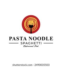 pasta noodle logo design concept idea