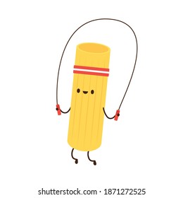 Pasta noodles character design. Pasta noodles on white background. 