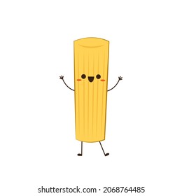 Pasta noodles character design. Pasta noodles on white background. 