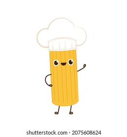 Pasta noodles character design. Pasta noodles on white background. 