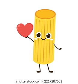 Pasta noodles character design. Pasta noodles on white background. 