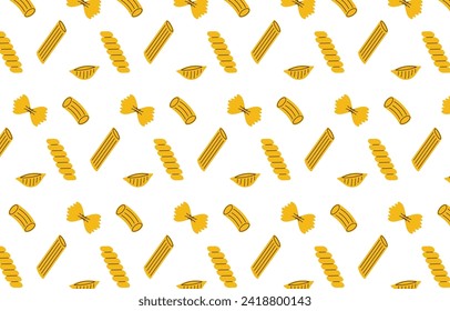 Pasta noodles pattern wallpaper. noodles icon background.