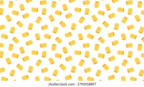 Pasta noodles pattern wallpaper. pasta noodles on white background. 