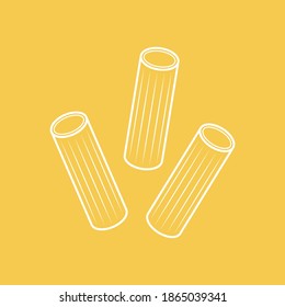 Pasta noodles pattern wallpaper. pasta noodles on white background. 