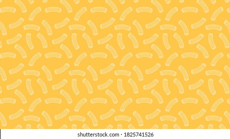 Papel tapiz con el patrón de fideos de pasta. Símbolo de fideos de pasta sobre fondo amarillo.