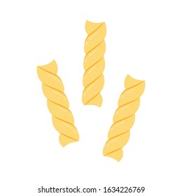 Pasta noodles vector. Pasta noodles on white background. 