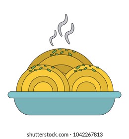 Pasta on dish symbol