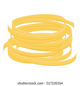 pasta on white background, noodles